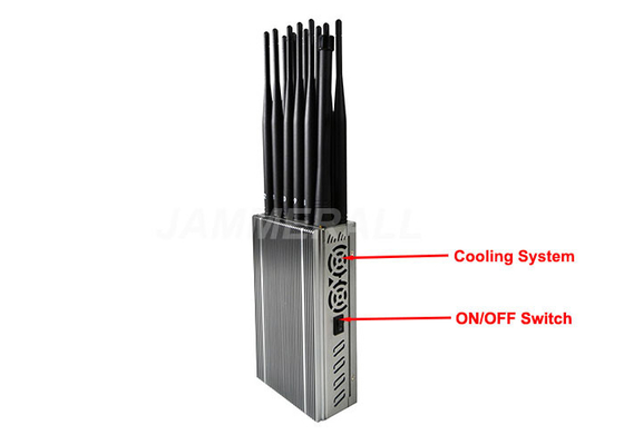 Emittente di disturbo senza fili portatile del segnale di 12 bande per WiFi/GPS/blocco 3G/di LOJACK 4G